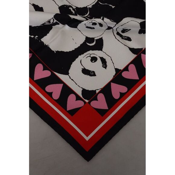 Dolce & Gabbana Elegant Panda Print Silk Men's Scarf - Picture 4 of 6